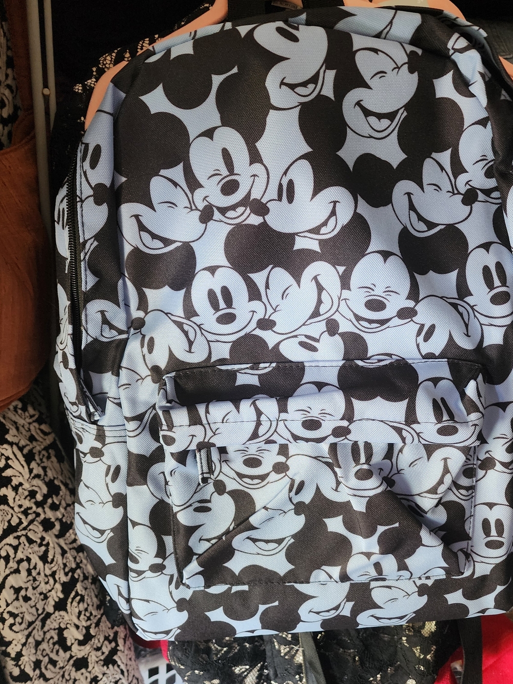Disney Black and Light Blue Mickey Backpack